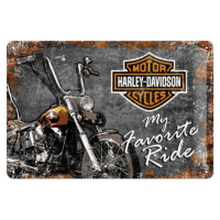 Plechová cedule Harley-Davidson - My Favorite Ride, 30 × 20 cm