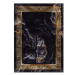 Kusový koberec Miro 51278.809 Marble black / gold 160x220 cm