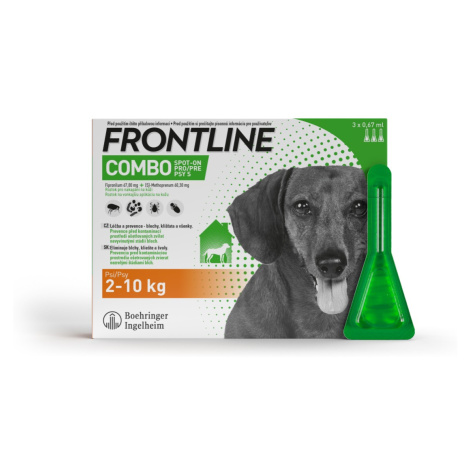 FRONTLINE COMBO pro psy 2-10 kg (S) 3 pipety