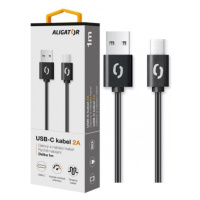 Datový kabel ALIGATOR 2A USB-C 1m, black