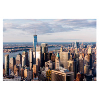 Fotografie New York City downtown skyline aerial, Alexander Spatari, (40 x 26.7 cm)