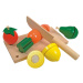 NEF Dětská dřevěná sada - Zelenina a ovoce s prkénkem