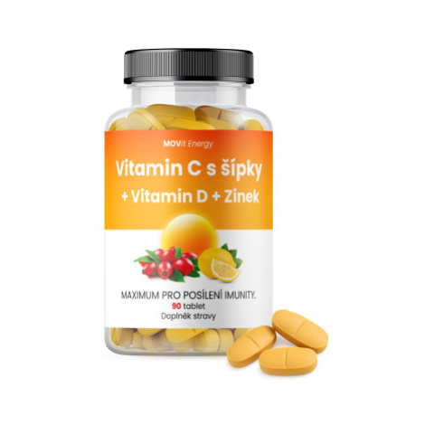 MOVit Vit.C 1200 mg s šípky+Vit.D+Zn PREMIUM 90 tablet