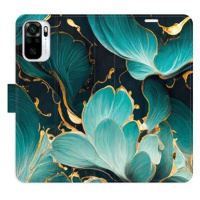 iSaprio flip pouzdro Blue Flowers 02 pro Xiaomi Redmi Note 10 / Note 10S