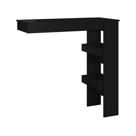 Shumee Nástěnný barový stolek černý 102 × 45 × 103,5 cm kompozitní dřevo