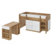 Patrová postel s psacím stolem Varianto, 90x200, pravá strana
