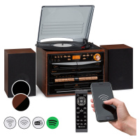Auna auna 388-DAB + Stereo systém 20W Max. Vinyl CD Kazeta BT FM/DAB + USB Černá