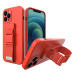 Silikonové pouzdro Sporty s popruhem na iPhone 13 Pro MAX 6.7" red