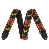 Fender Monogramm Strap Black-Yellow-Red