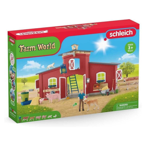 Schleich 42606 velká stodola se zvířaty a příslušenstvím