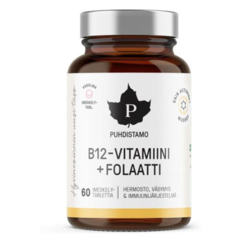Puhdistamo Vitamin B12 Folát (malina) pastilky 60