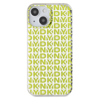 Zadní kryt DKNY PC/TPU Repeat Pattern pro Apple iPhone 15, žlutá