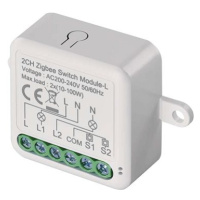 EMOS GoSmart modul spínací IP-2104SZ, ZigBee, 2-kanálový (nevyžaduje N vodič)