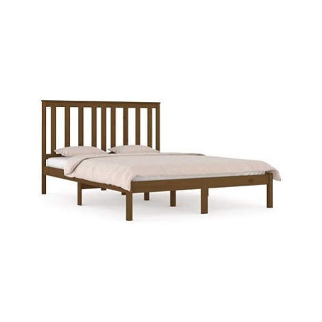 Rám postele medově hnědý masivní borovice 120 × 200 cm, 3103841 SHUMEE