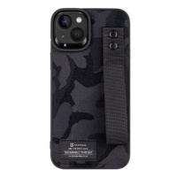 Tactical Camo Troop Drag Strap Kryt pro Apple iPhone 14 Plus Black