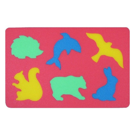 Pěnové puzzle koberec divoká zvířata, 6 dílků