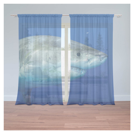 Záclony Žralok: 2ks 150x250cm