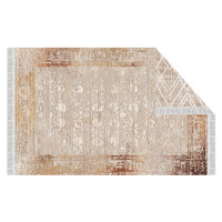Oboustranný koberec, béžová/vzor, 180x270, NESRIN