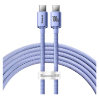 Kabel Baseus Crystal Shine cable USB-C to USB-C, 100W, 1.2m (purple)