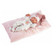 Llorens 73880 NEW BORN DĚVČÁTKO- realistická panenka miminko s celovinylovým tělem - 40 c