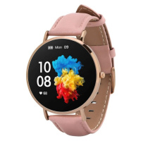 Garett Smartwatch Verona zlatá, růžový řemínek Zlatá