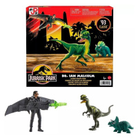 Mattel jurassic world ian malcolm s dinosaury a doplňky, hln18