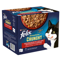 Felix Sensations Crunchy Crumbles 20 x 85 g + 2 x 40 g - kuřecí, hovězí, králičí, jehněčí ( 20 x