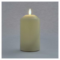 DecoLED LED svíčka, vosková, 7,5 x 10 cm, mandlová