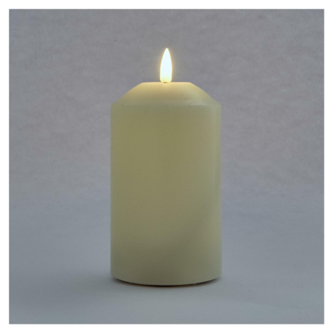 DecoLED LED svíčka, vosková, 7,5 x 10 cm, mandlová