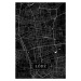 Mapa Lodz black, 26.7x40 cm