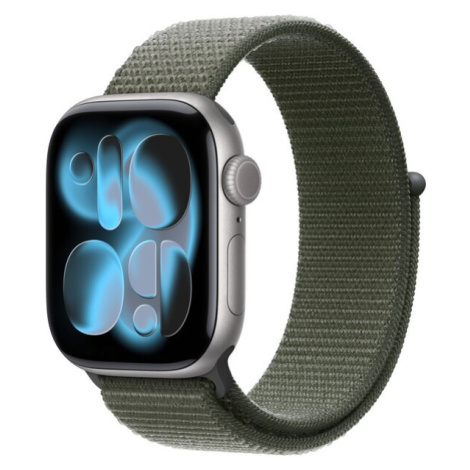 Apple Watch 42/41/40/38mm piniově zelený provlékací sportovní řemínek