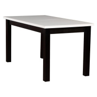 Stůl ST28 140X80+40 Bílý/Černá
