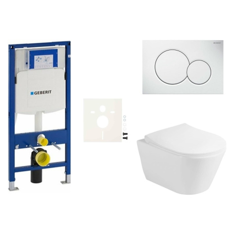 Cenově zvýhodněný závěsný WC set Geberit do lehkých stěn / předstěnová montáž+ WC Glacera Ava SI