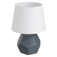 Antracitová keramická stolní lampa s textilním stínidlem (výška 26 cm) – Casa Selección