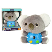mamido  Plyšová koala s projektorem šedá