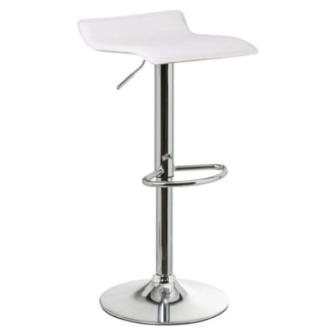 Bílé barové židle s nastavitelnou výškou z imitace kůže v sadě 2 ks (výška sedáku 63 cm) – Casa  Casa Selección