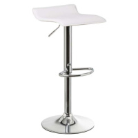 Bílé barové židle s nastavitelnou výškou z imitace kůže v sadě 2 ks (výška sedáku 63 cm) – Casa 