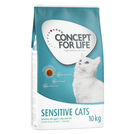 Concept for Life granule, 9 / 10 kg za skvělou cenu - Sensitive Cats - Vylepšená receptura! (10 