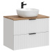 ArtCom Koupelnová skříňka s umyvadlem a deskou ADEL White DU80/1 | 80 cm