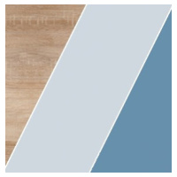 ArtCross Šatní skříň KITTY | KIT-13 Barva: Dub sonoma světlá / blankytná / modrá