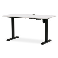 Elektrický výškově nastavitelný psací stůl NAMAQUE, bílá/černá