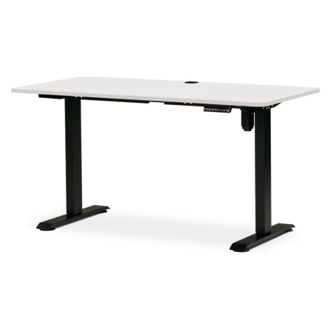Elektrický výškově nastavitelný psací stůl NAMAQUE, bílá/černá Autronic