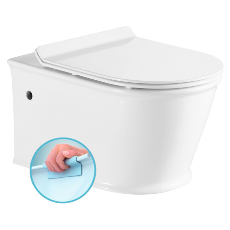 GALIA závěsná WC mísa, Rimless, 37x54,5 cm, bílá PC081 Sapho