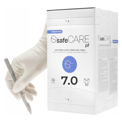 Zarys safeCARE operační sterilní rukavice latexové vel. 7 (bez pudru), 50ks