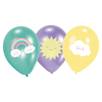 Amscan Latexové balónky - Duha a Obláček 6 ks