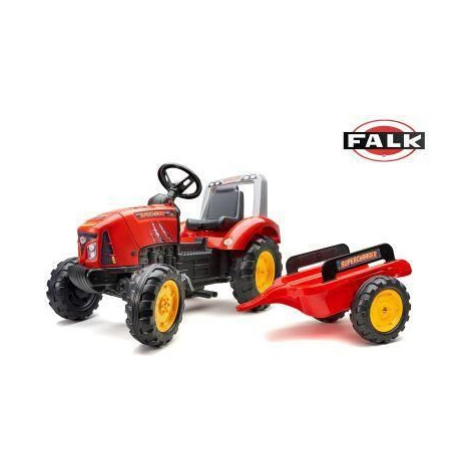 FALK Šlapací traktor 2046AB X Tractor s vlečkou a otevírací kapotou