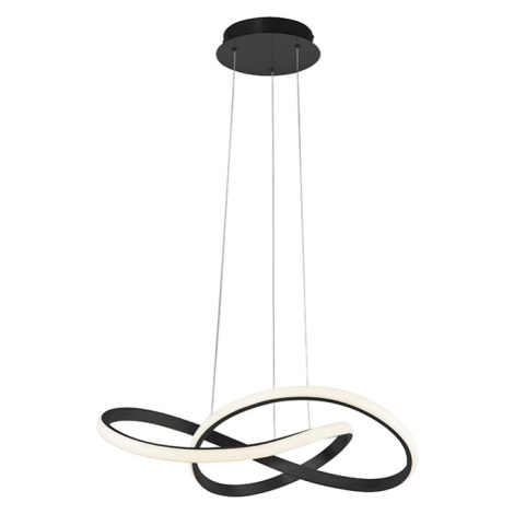 Designová závěsná lampa černá 57 cm stmívatelná včetně LED - Viola Due Paul Neuhaus