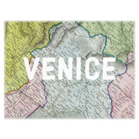 Mapa Venice Map - Historical & Vintage Maps, (40 x 30 cm)