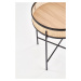 Konferenční stolek LANIPA –⁠ kov/dřevo, černá/ratan
