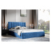 Eka Čalouněná postel LENY 160x200 cm Barva látky Trinity: (2331) Tmavá modrá, Úložný prostor: Be